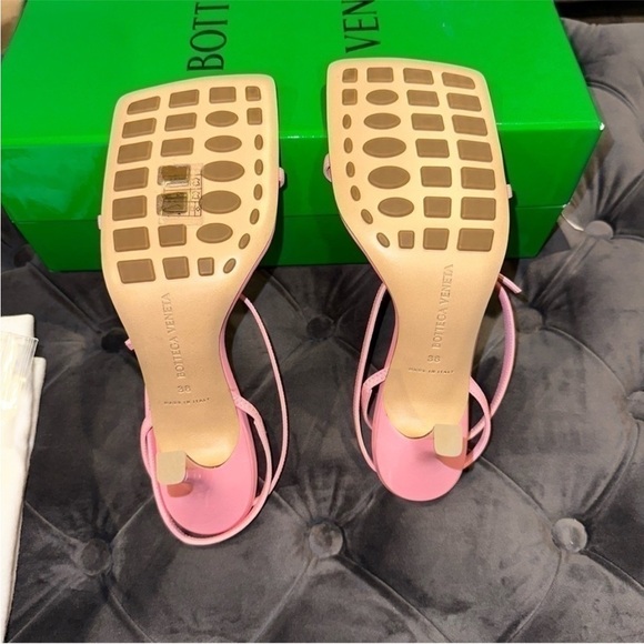 𝅺New Size 38 Bottega Veneta Stretch Sandals Pink - Picture 6 of 7